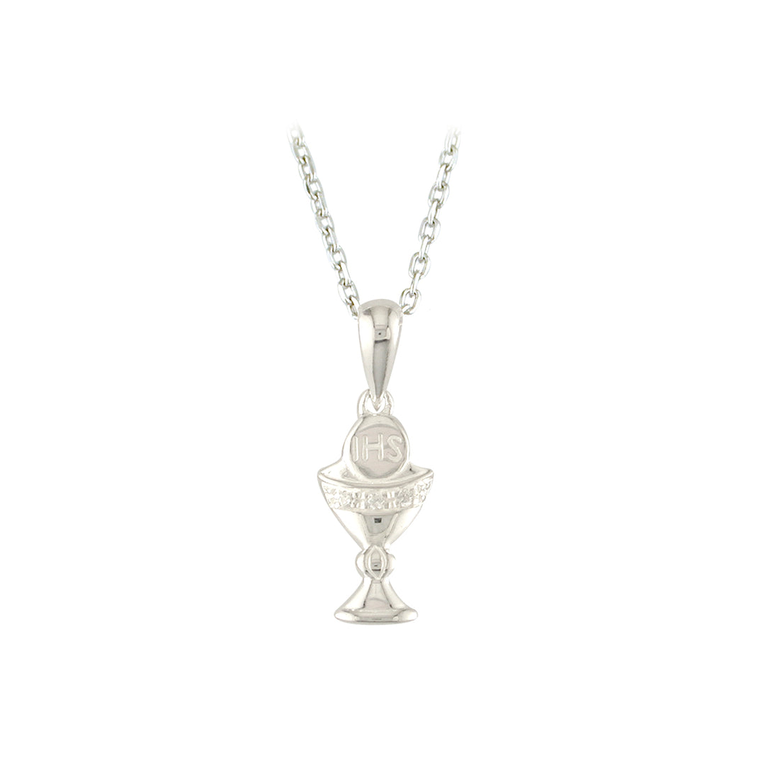 Silver CZ Chalice Pendant