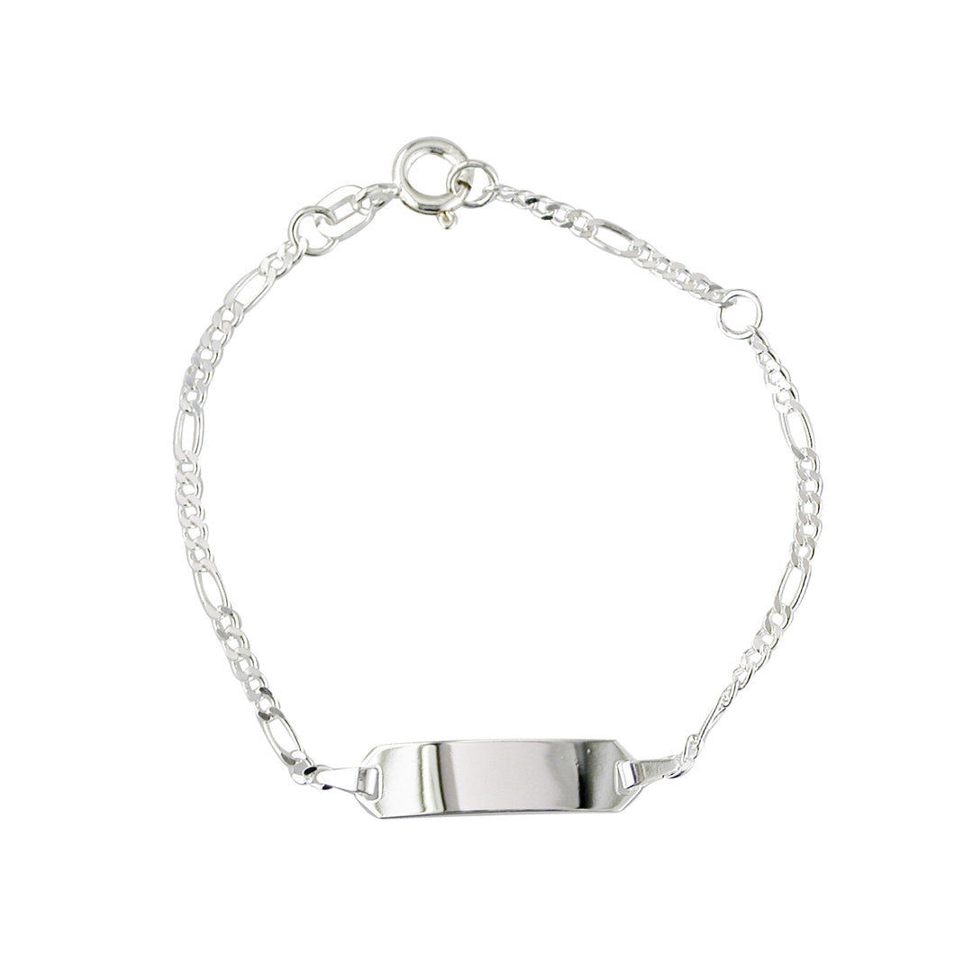 Silver Figaro ID Bracelet