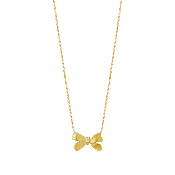 9ct gold bow necklace