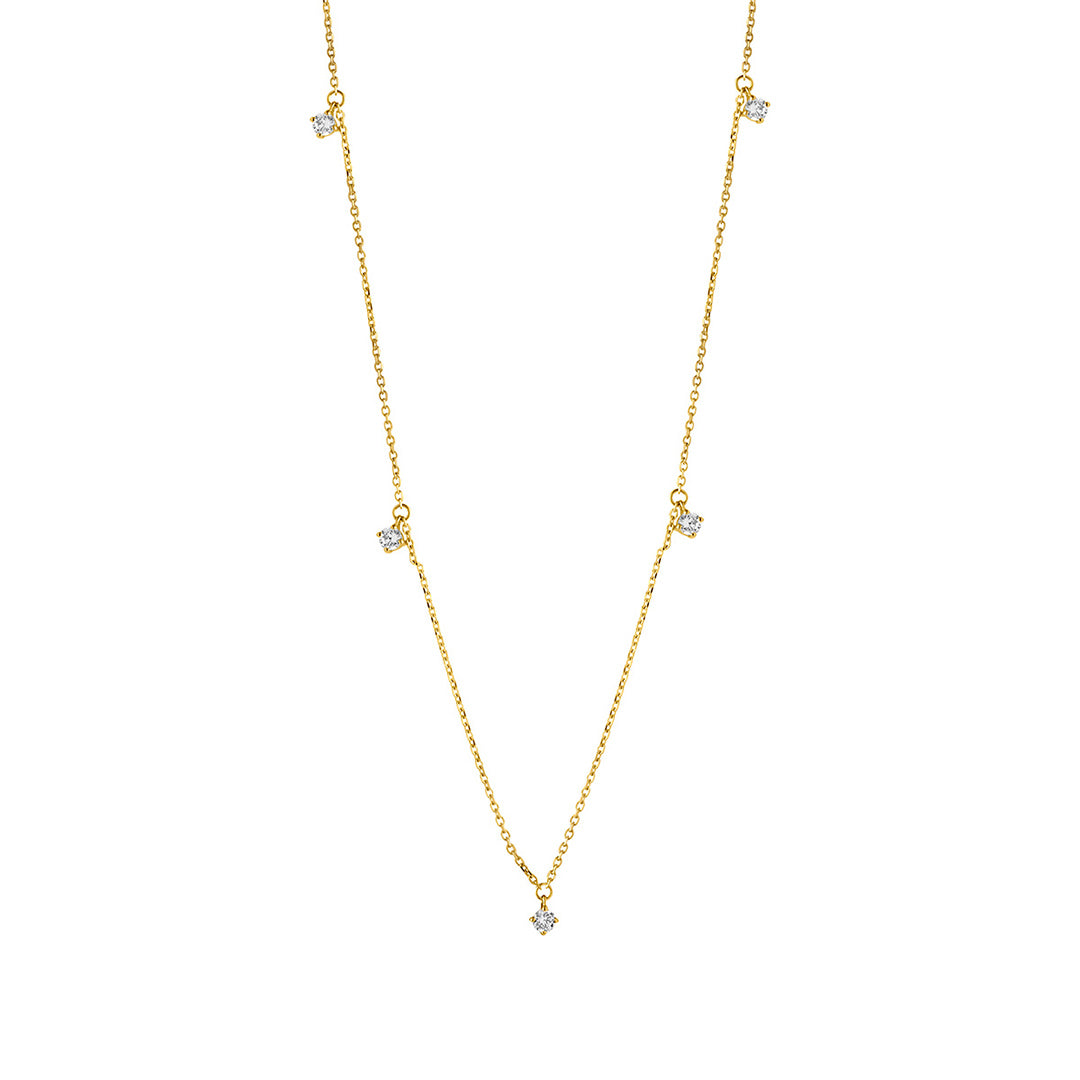 9ct gold cz necklace