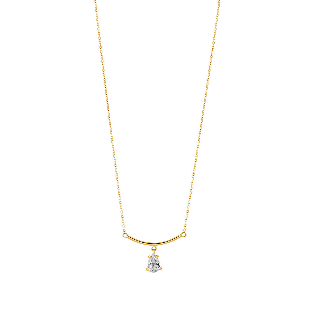9ct gold bar necklace