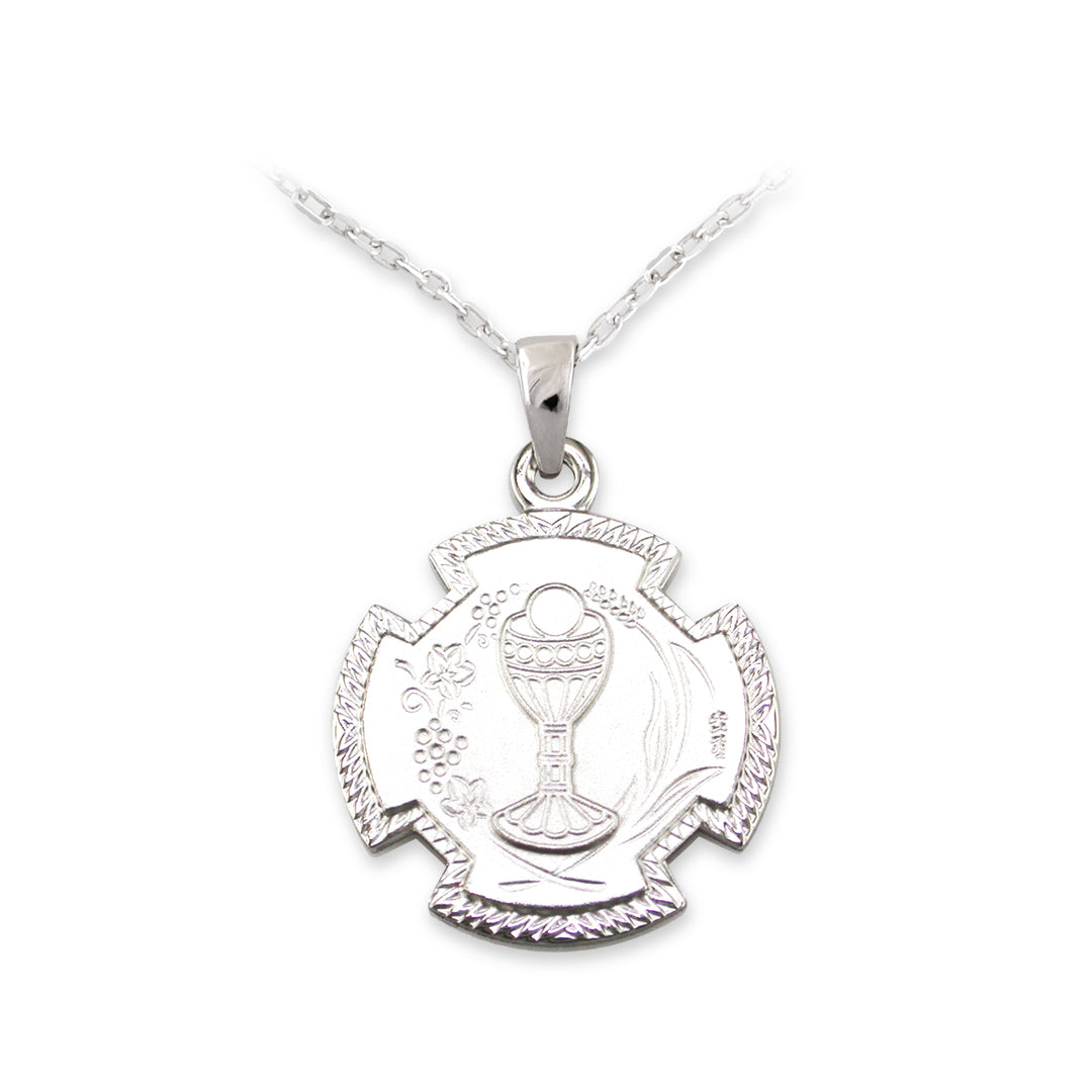 Silver Communion Fancy Medal