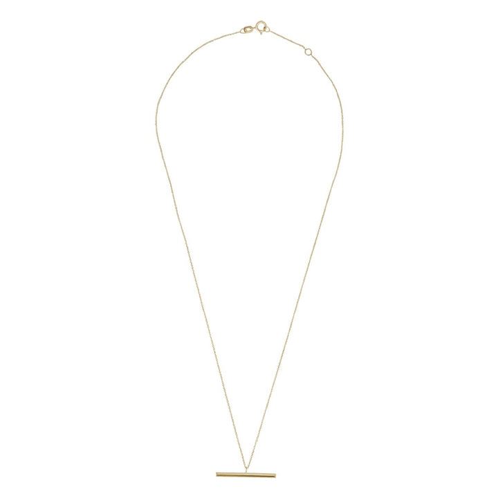 9ct gold t bar necklace