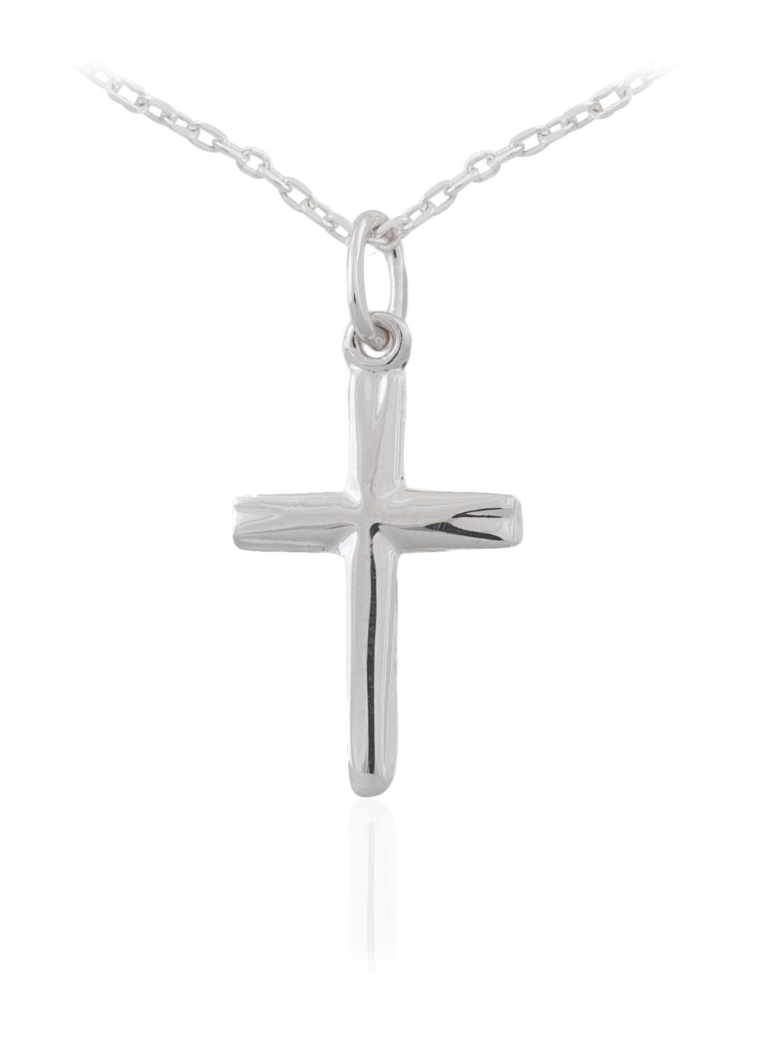 small kids cross pendant on white background