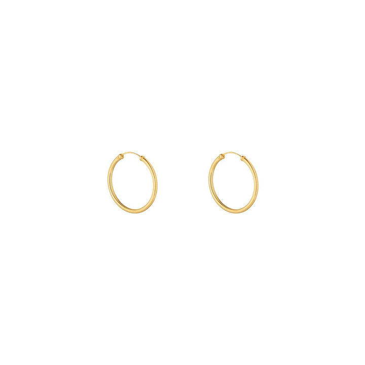 9ct gold 10mm hoop earrings
