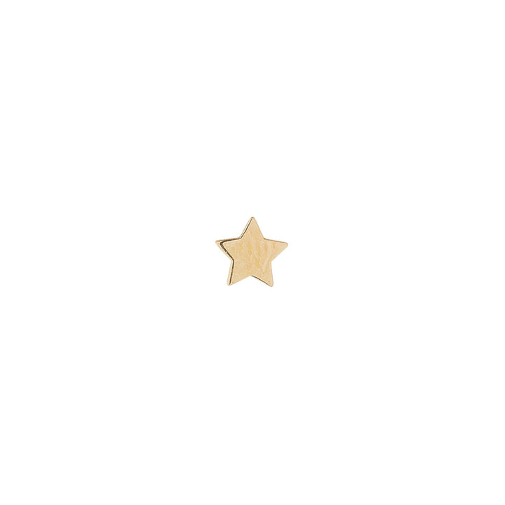 9ct gold star piercing earring on white background