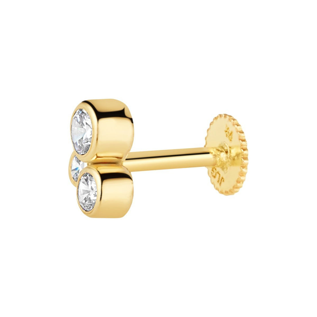 9ct Gold Trilogy Piercing Earring