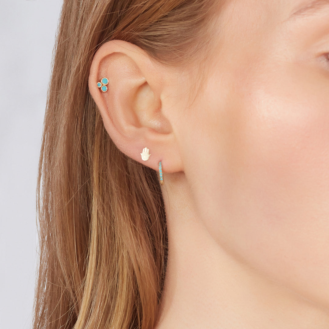 9ct Gold Trilogy Piercing Earring