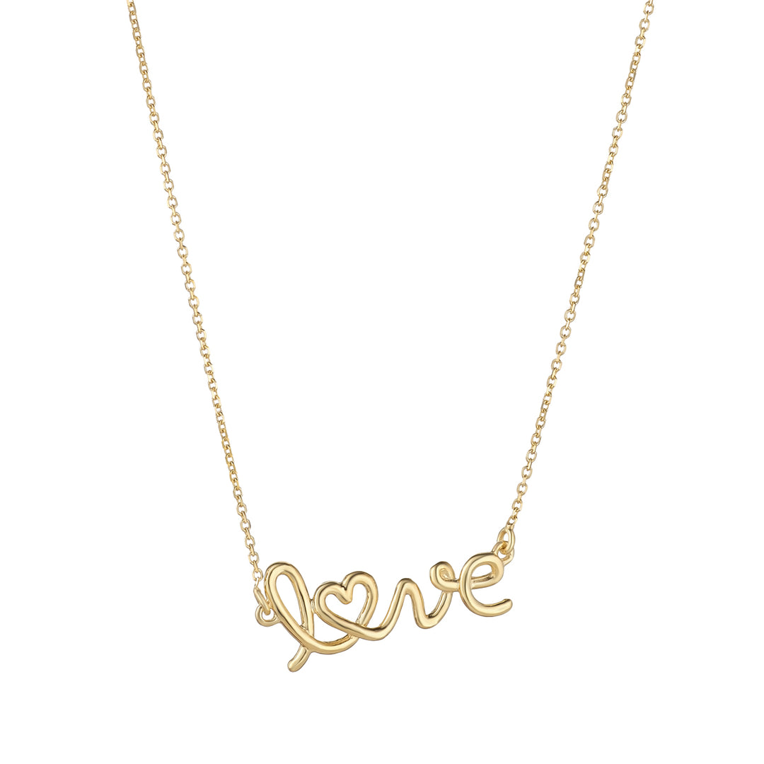 gold love necklace from njo designs