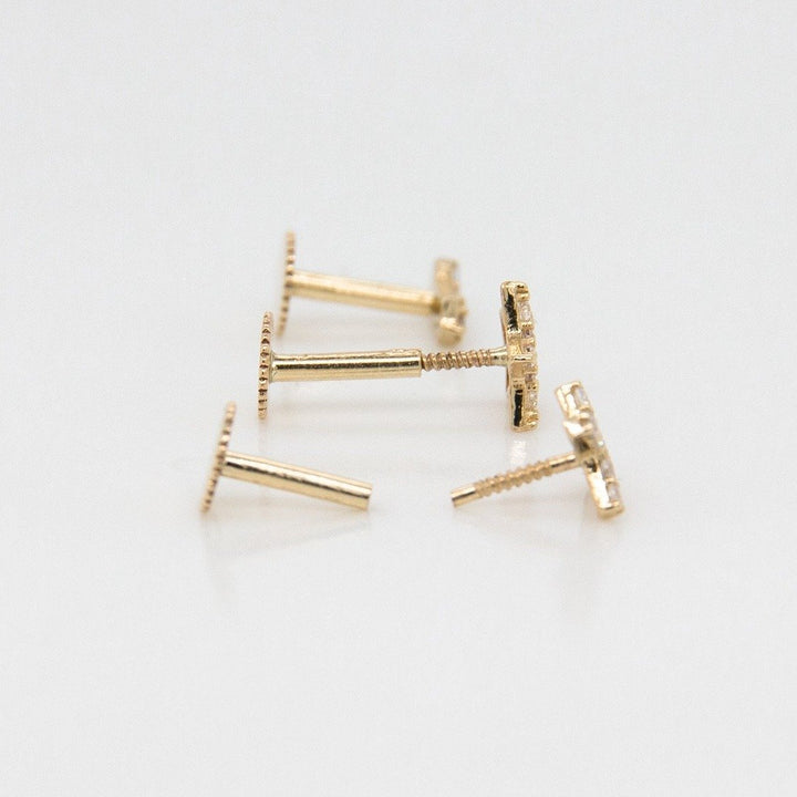 9ct Gold Cubic Zirconia Garland Piercing Earring