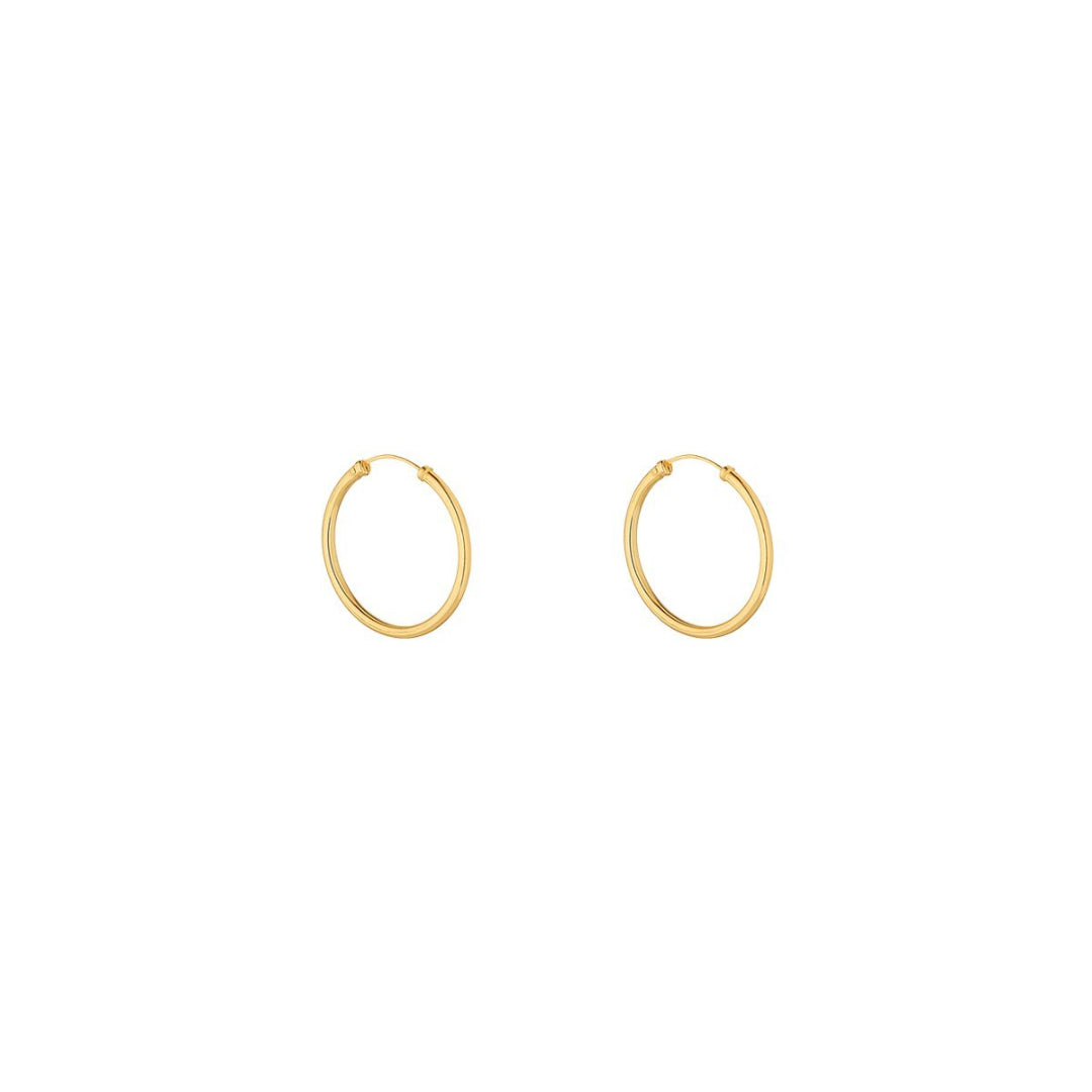 9ct Gold 10mm Sleeper Hoop Earrings – NJO Designs