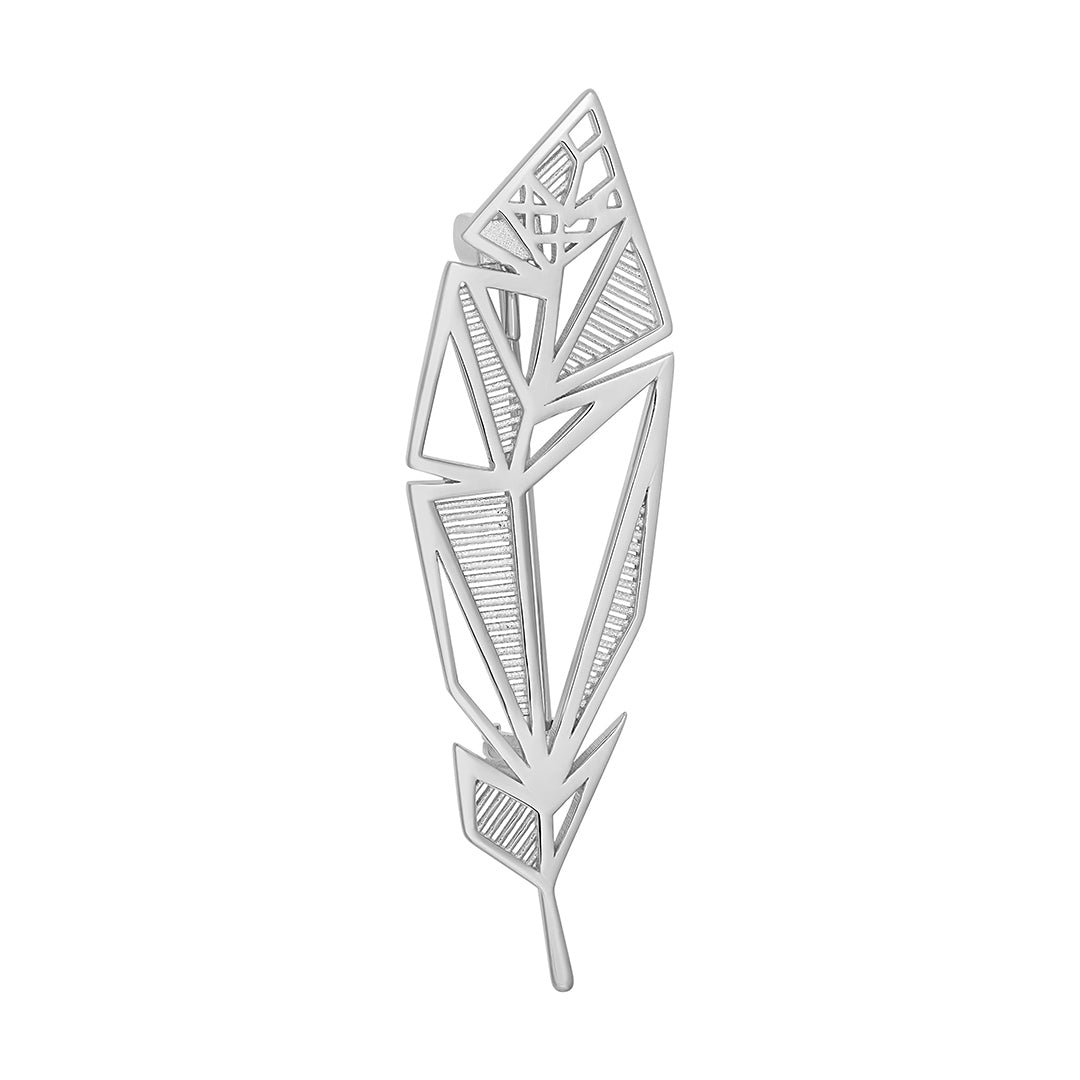 sterling silver filigree rose brooch