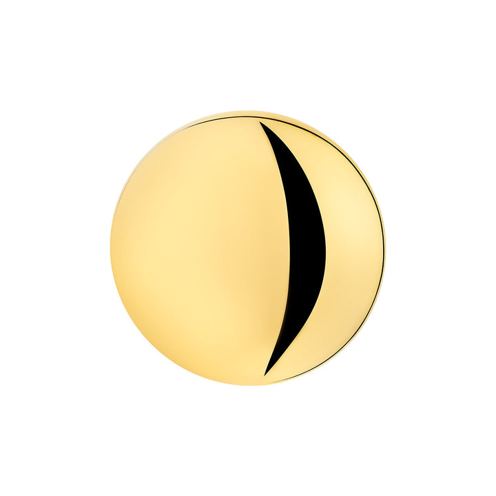 gold plated button brooch