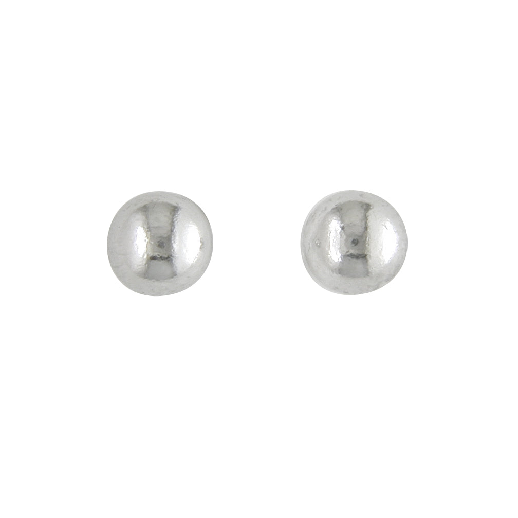 Silver Ball Stud Earrings