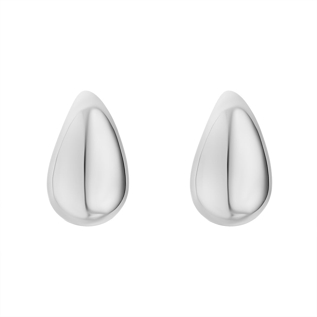 sterling silver chunky teardrop earrings