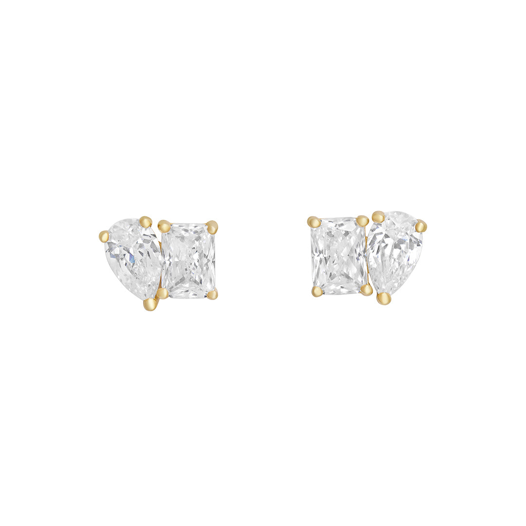 gold plated amante stud earrings
