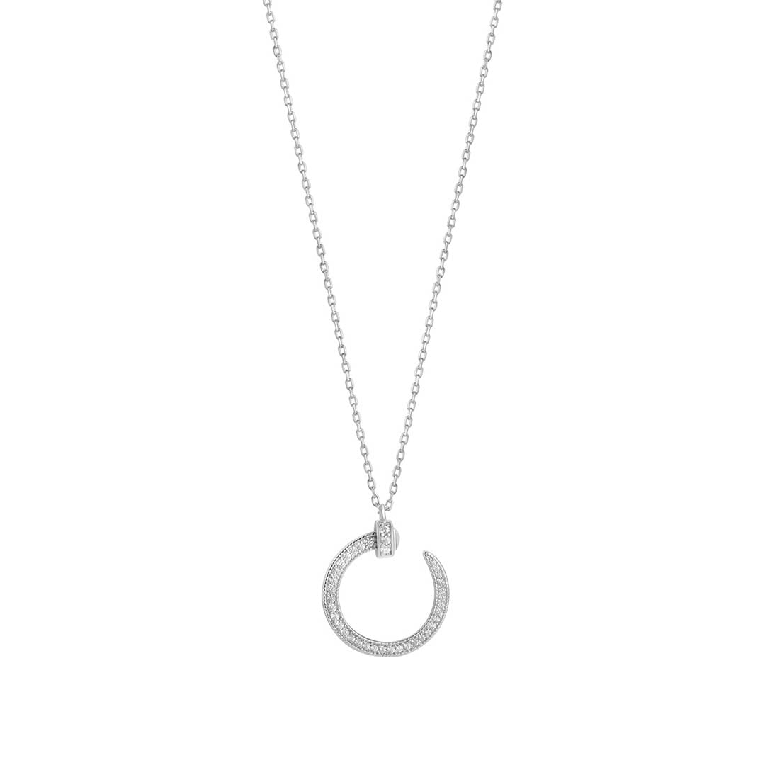 silver nail necklace