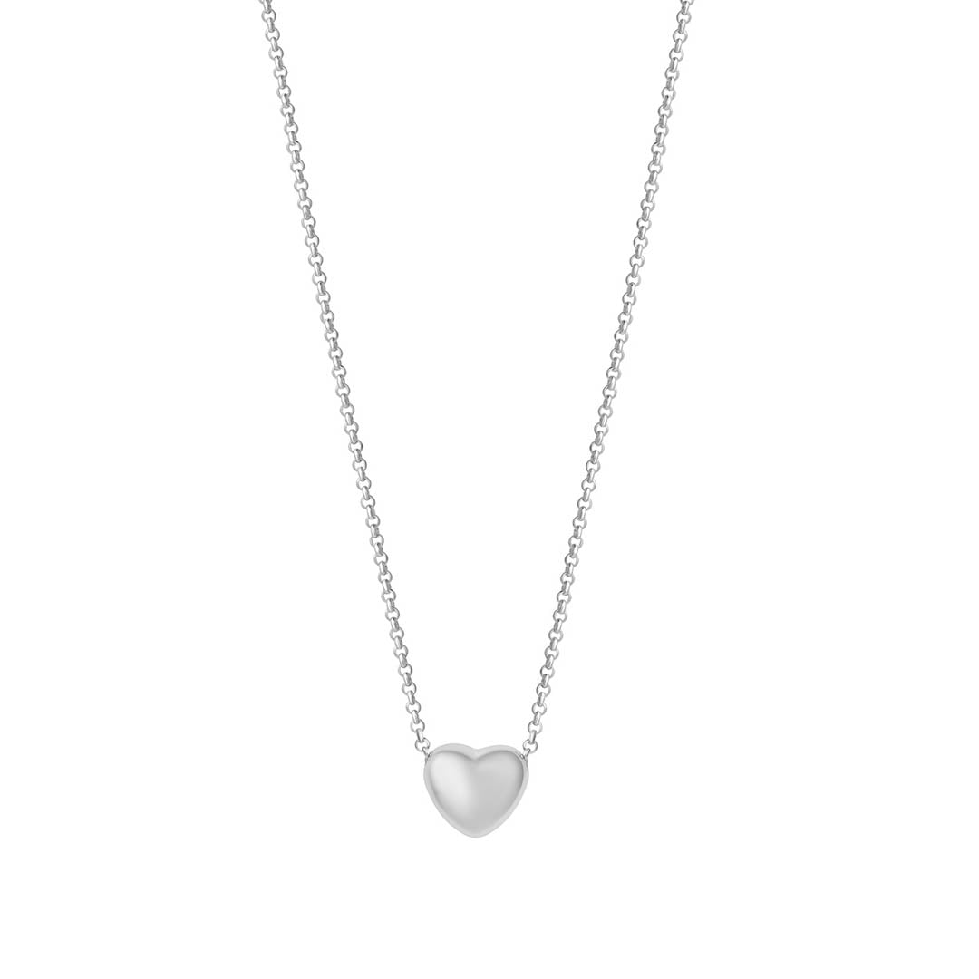 silver bubble heart necklace