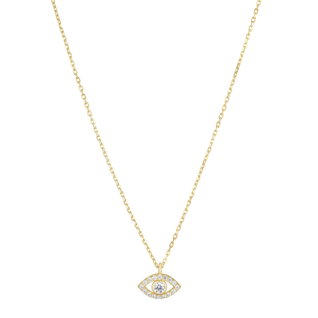 gold evil eye necklace