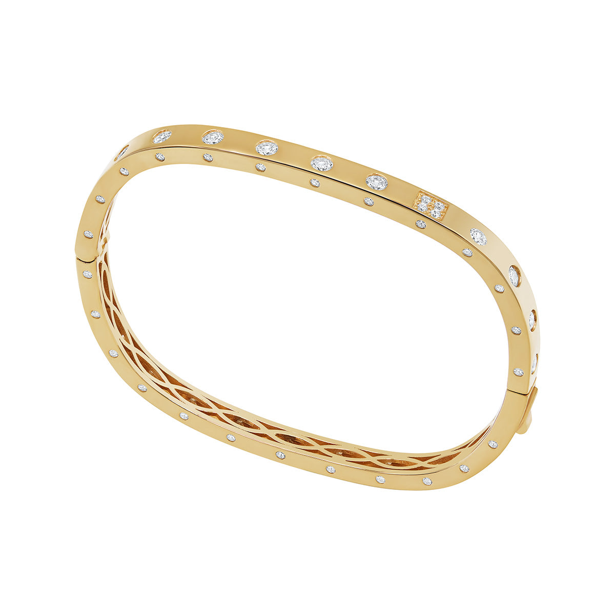 Gold Rectangle Bangle – NJO Designs