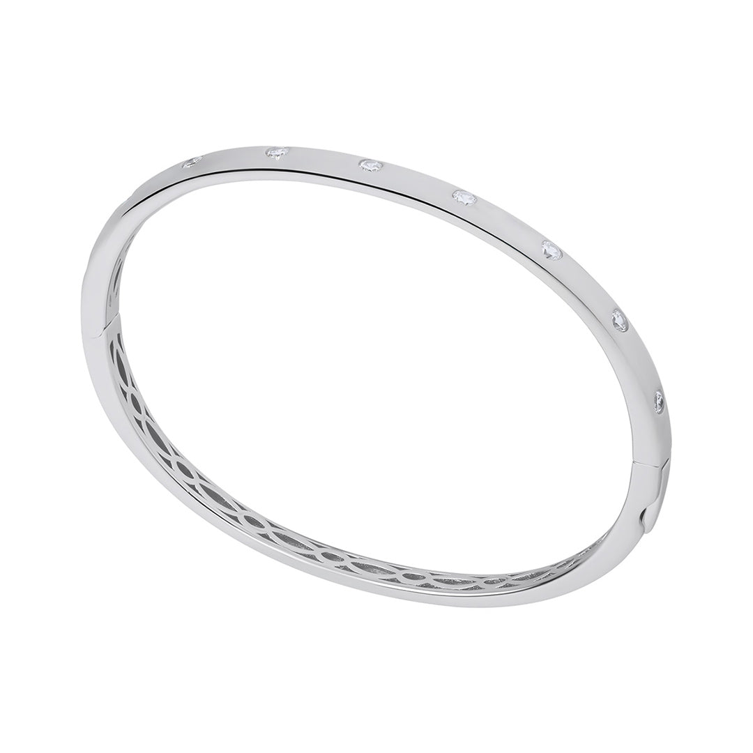 sterling silver cz set bangle
