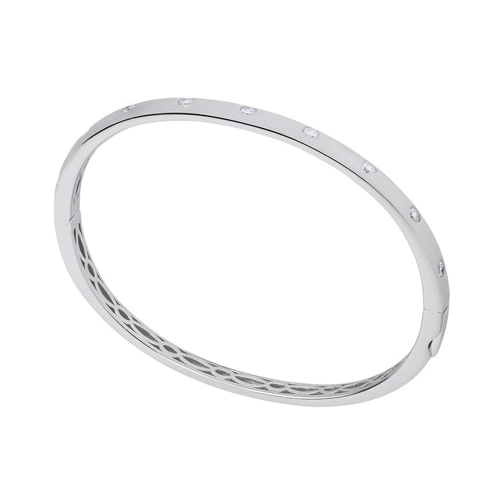 sterling silver cz set bangle