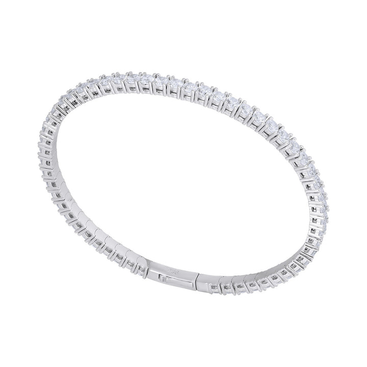 Silver CZ Tennis Bangle