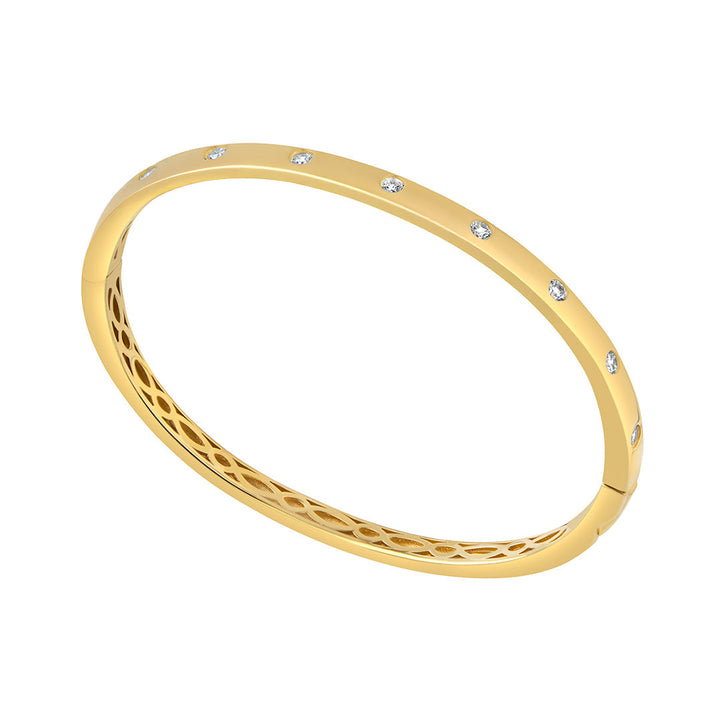 gold plated cz set bangle