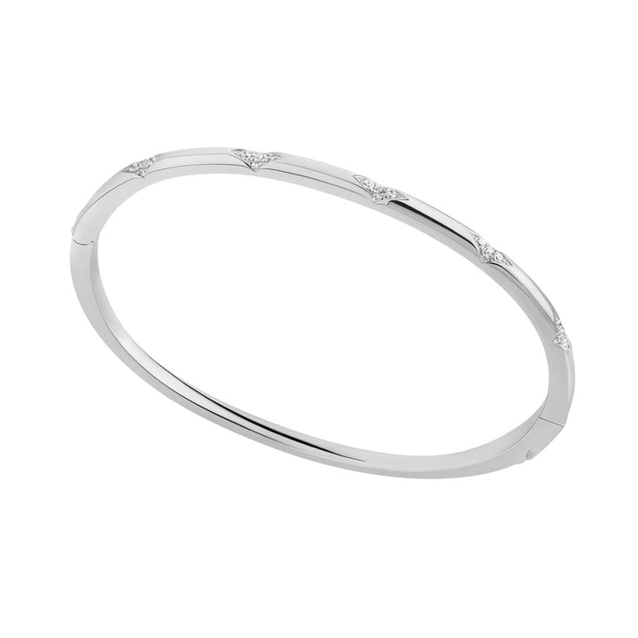 silver cz skinny bangle