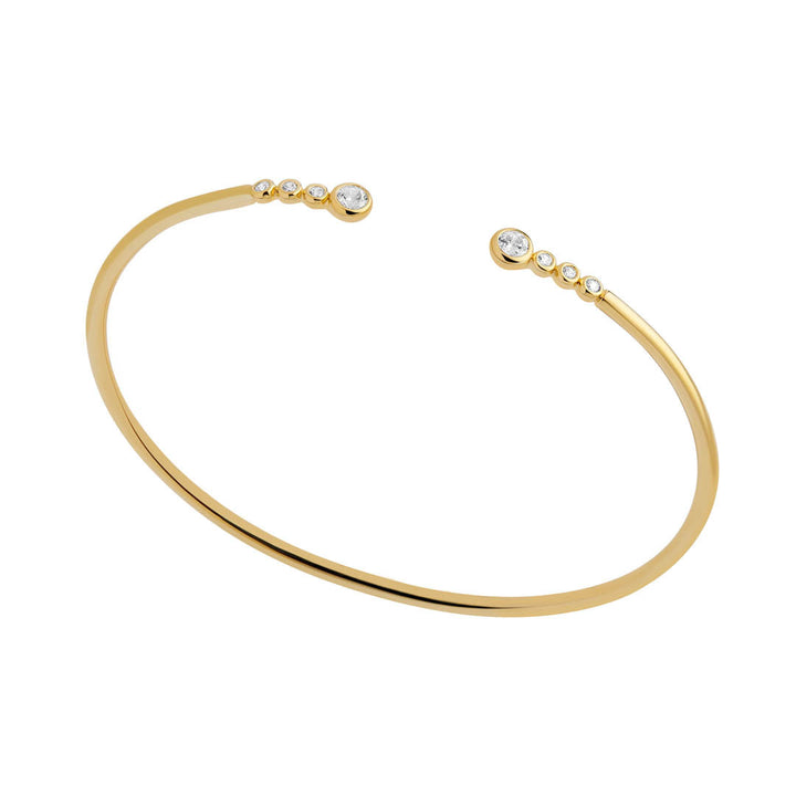 gold plated cz torque bangle
