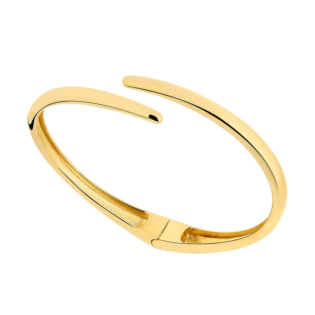 gold plated open torque bangle
