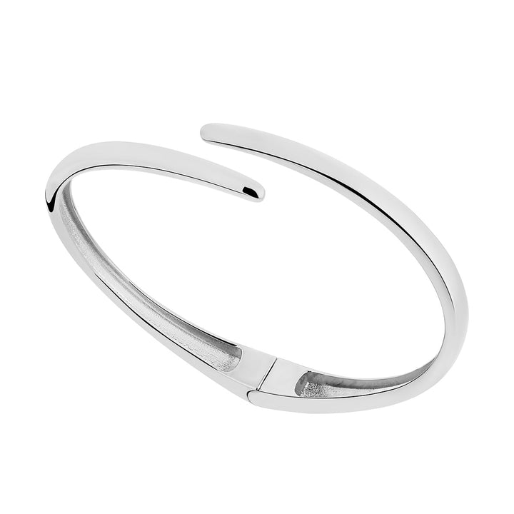 silver open torque bangle
