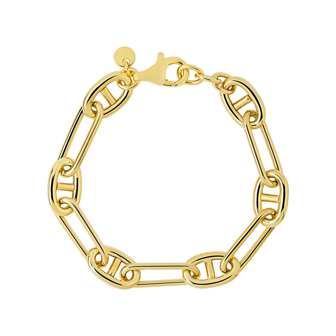 gold plated chunky link bracelet