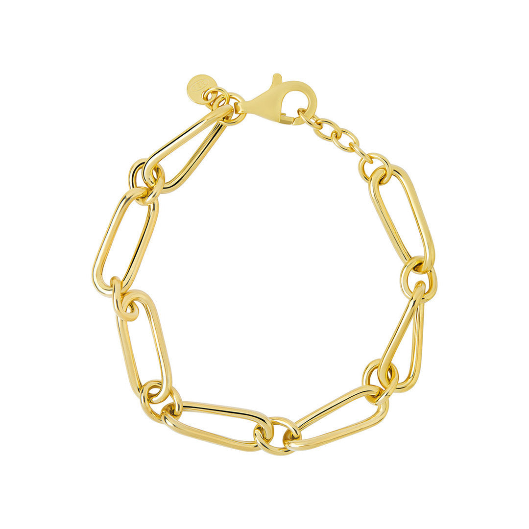 gold plated link bracelet