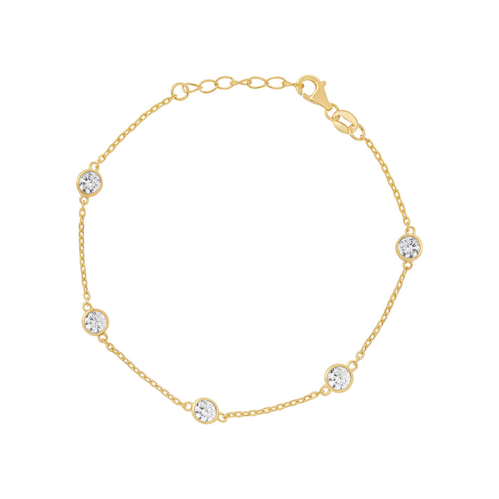 gold plated cz rubover bracelet