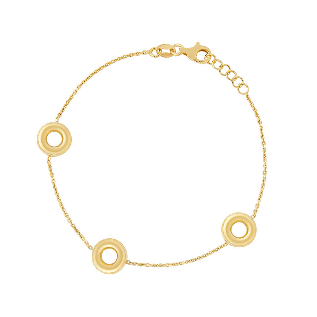 gold plated open circle bracelet