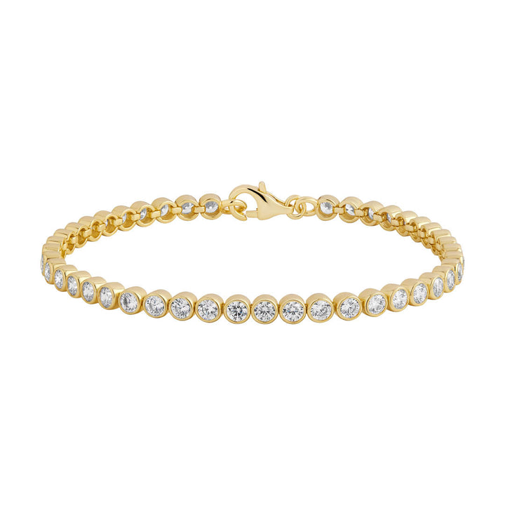 gold plated rubover tennis bracelet 