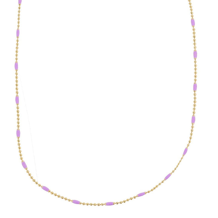 Lilac Enamel Necklace
