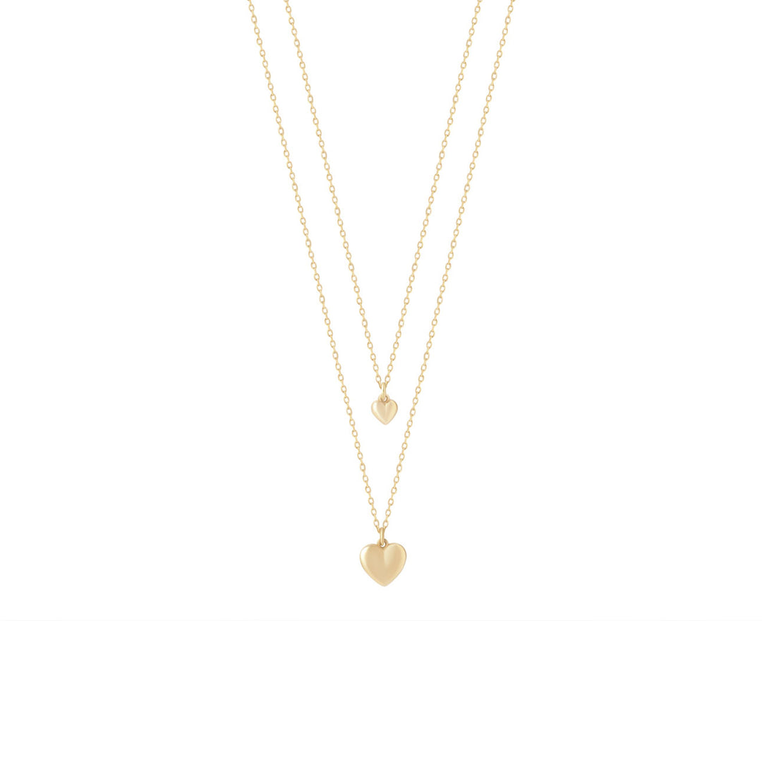 Double Heart Layered Necklace