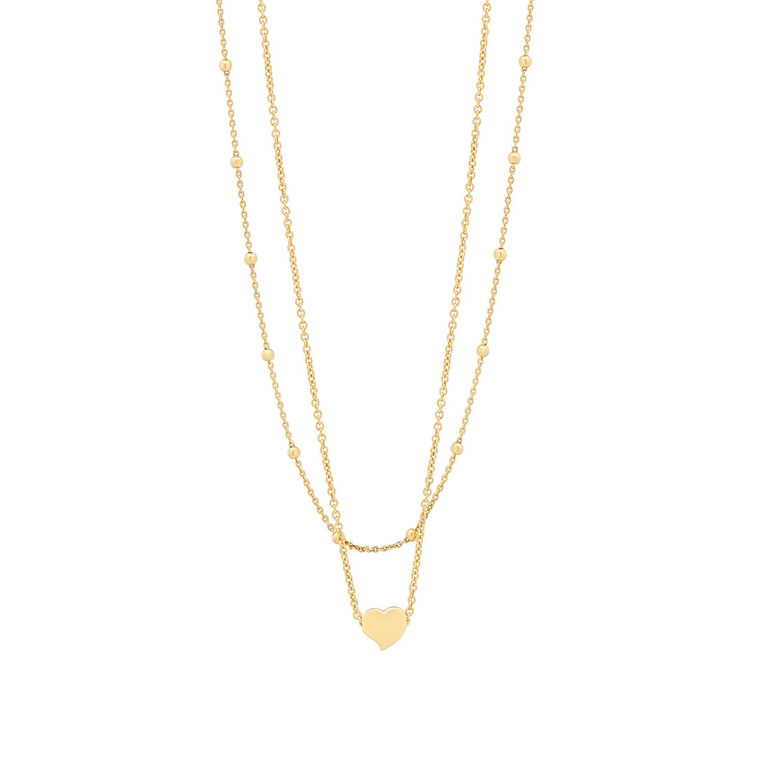 gold layered heart necklace