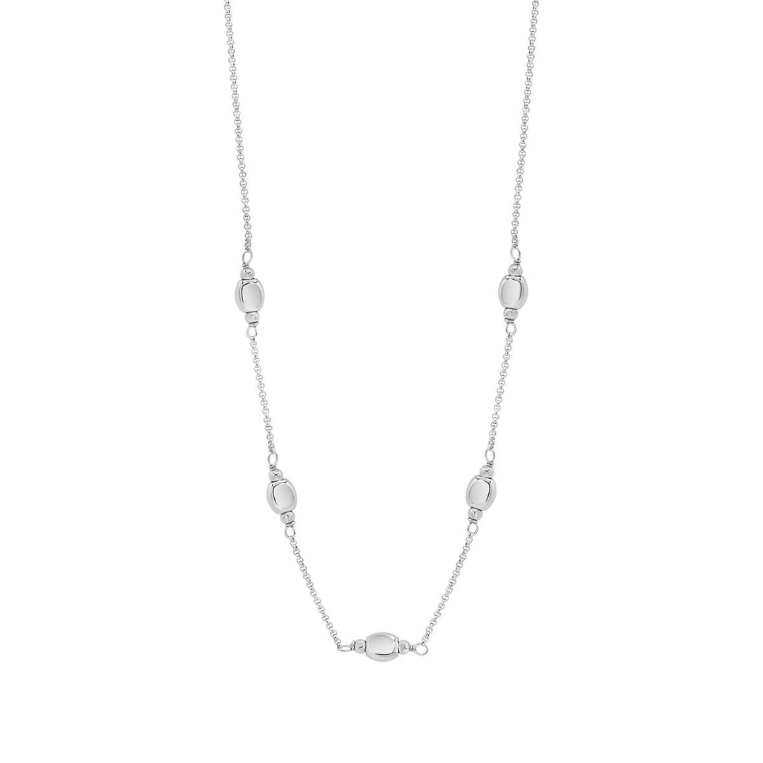 sterling silver 5 nugget necklace