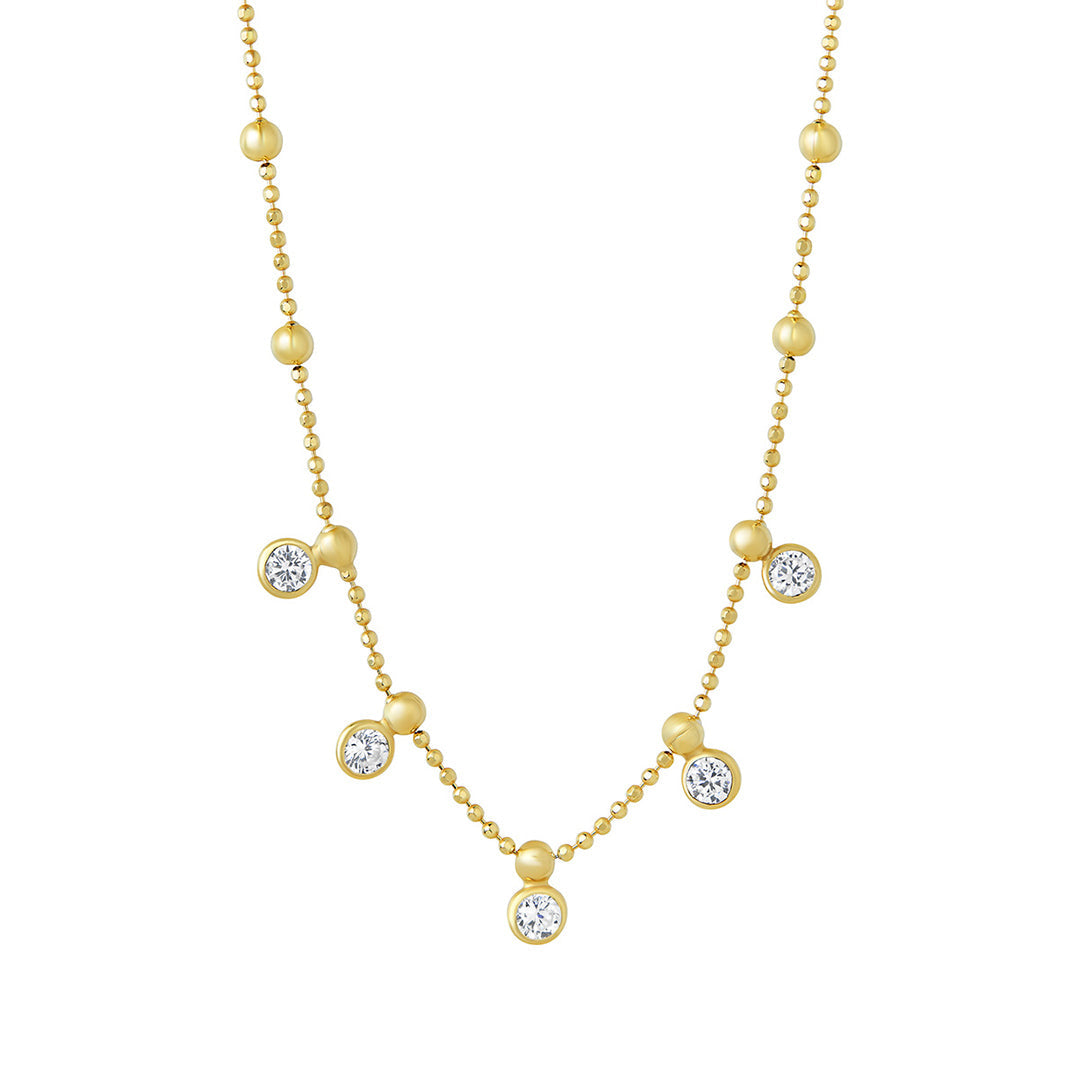 gold plated charm necklace