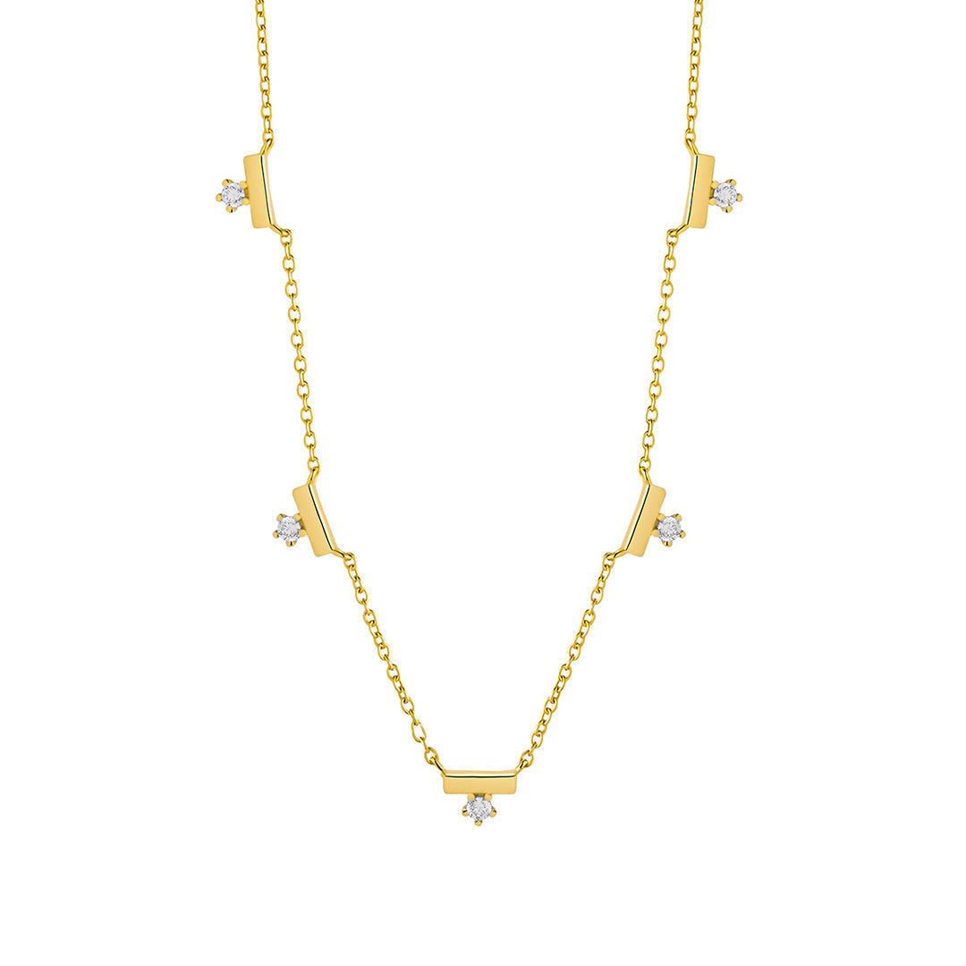 gold plated bar necklace
