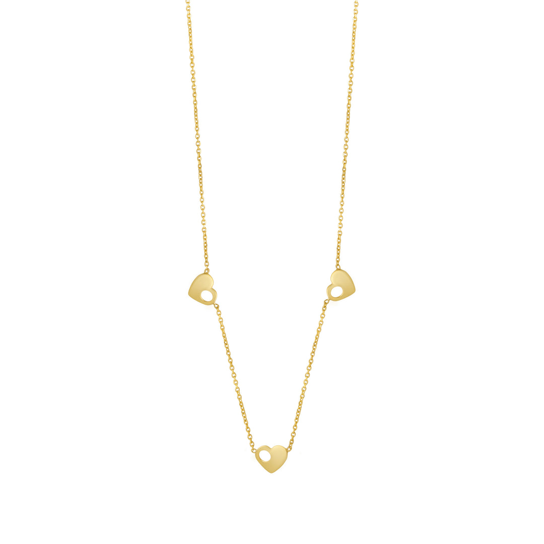 gold plated heart necklace
