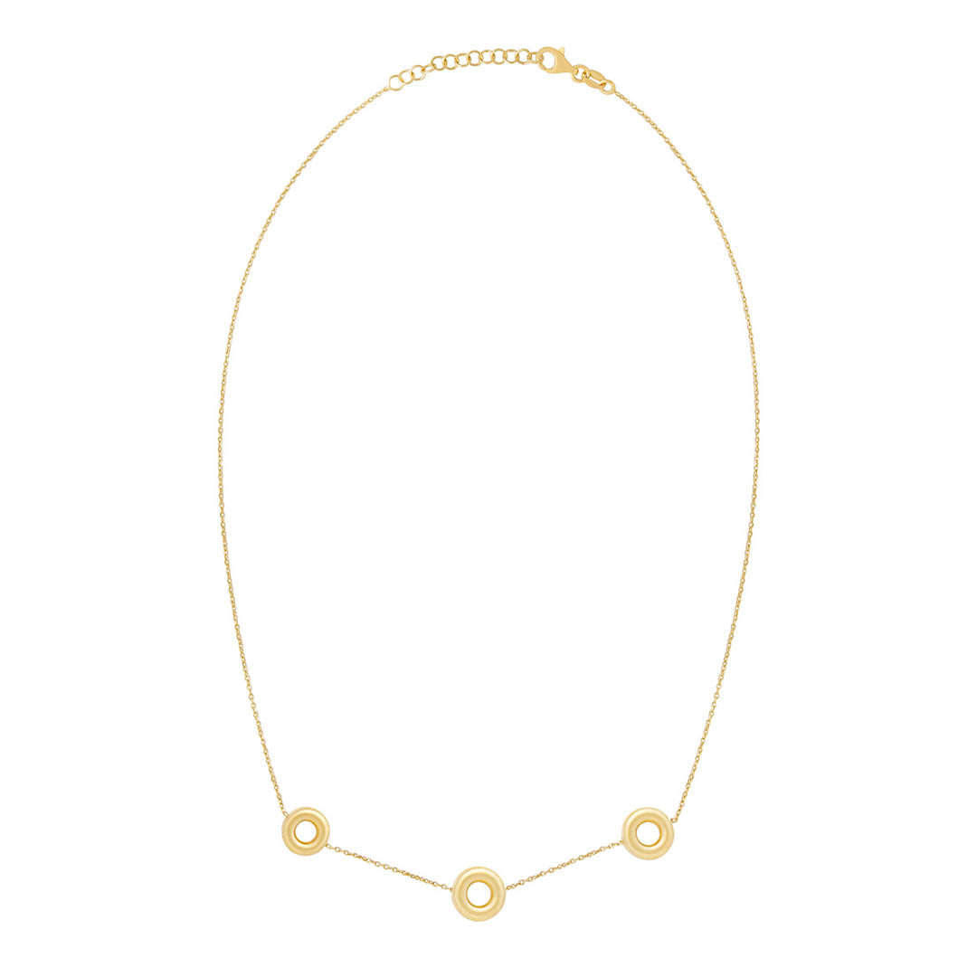 gold plated open circle necklace