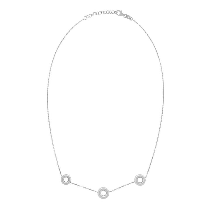 silver open circle necklace