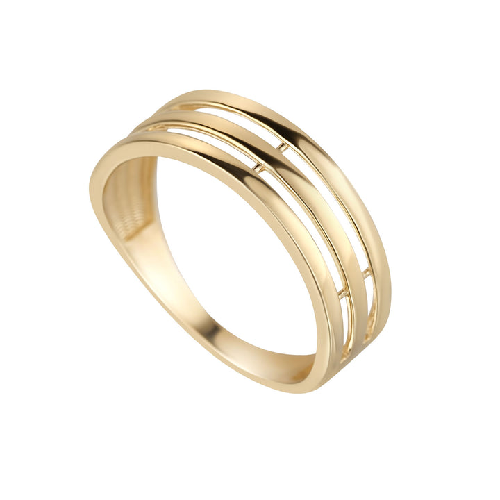 Gold Multi Row Stacked Ring