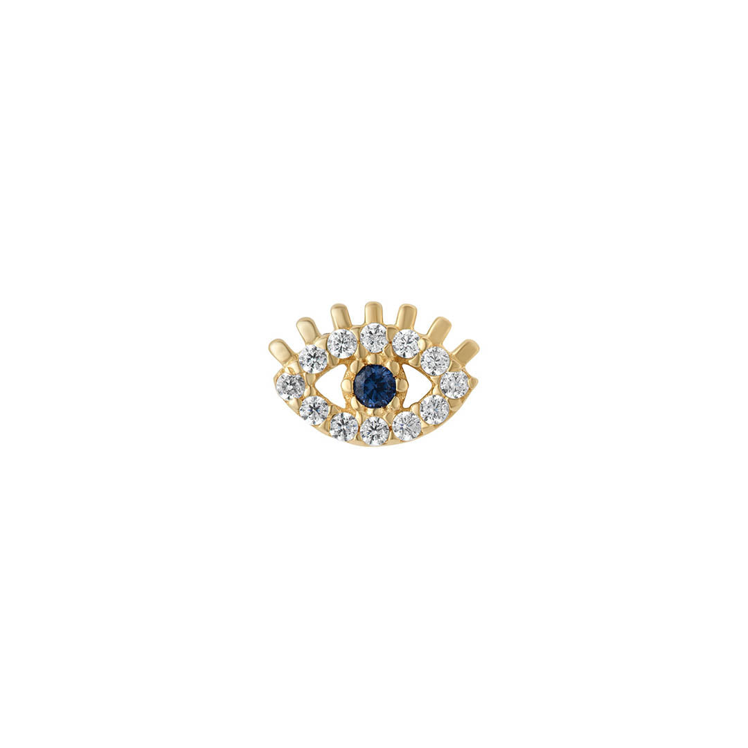 gold evil eye piercing