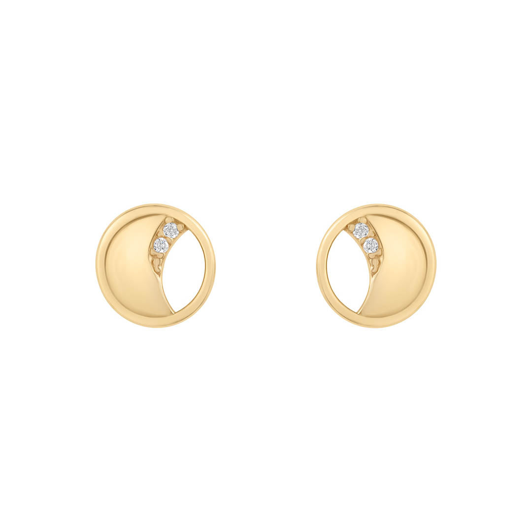 gold moon earrings