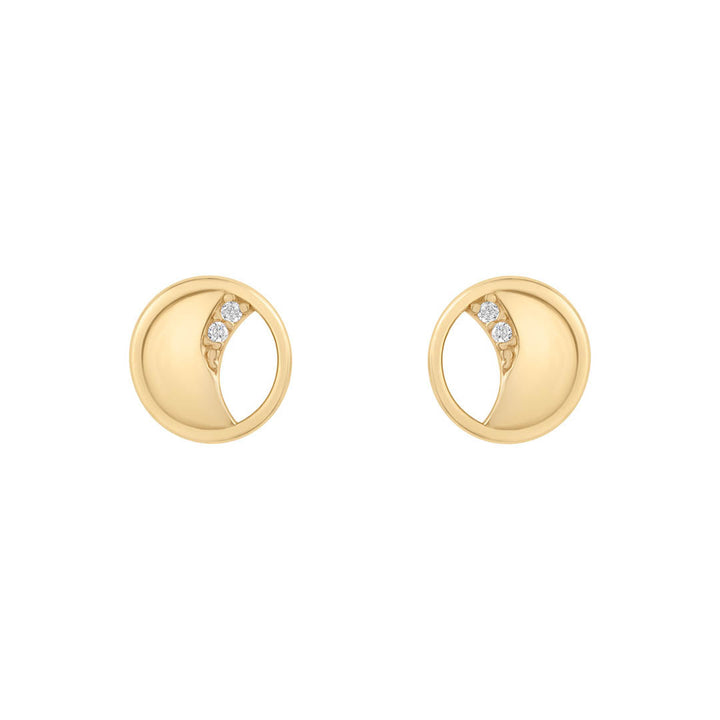 gold moon earrings